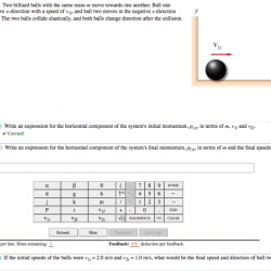 Billiard toward collision stationary chegg